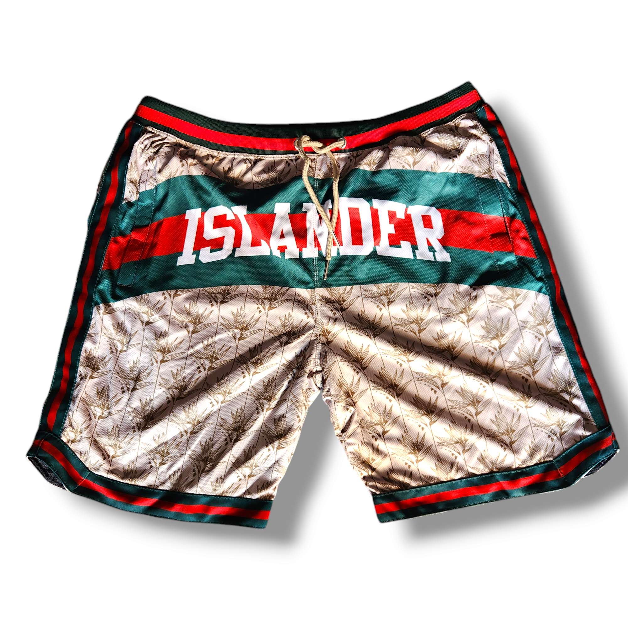 Court Collection green/red shorts