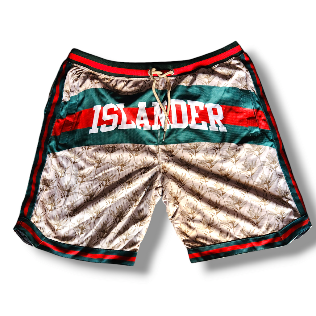 Court Collection green/red shorts