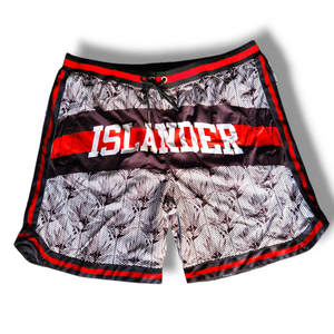 Court Collection red & gray shorts