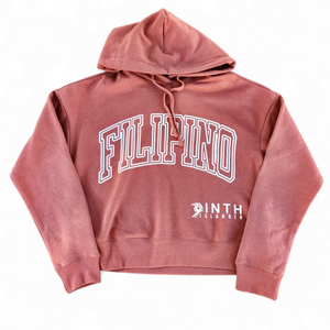 FILIPINO Crop Hoodie desert rose