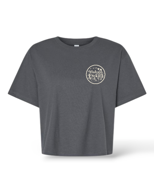 MAHALO Boxy Cut Off Tshirt   charcoal/cream
