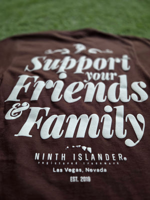 FRIENDS & FAMILY brown oversized heavyweight Tshirt