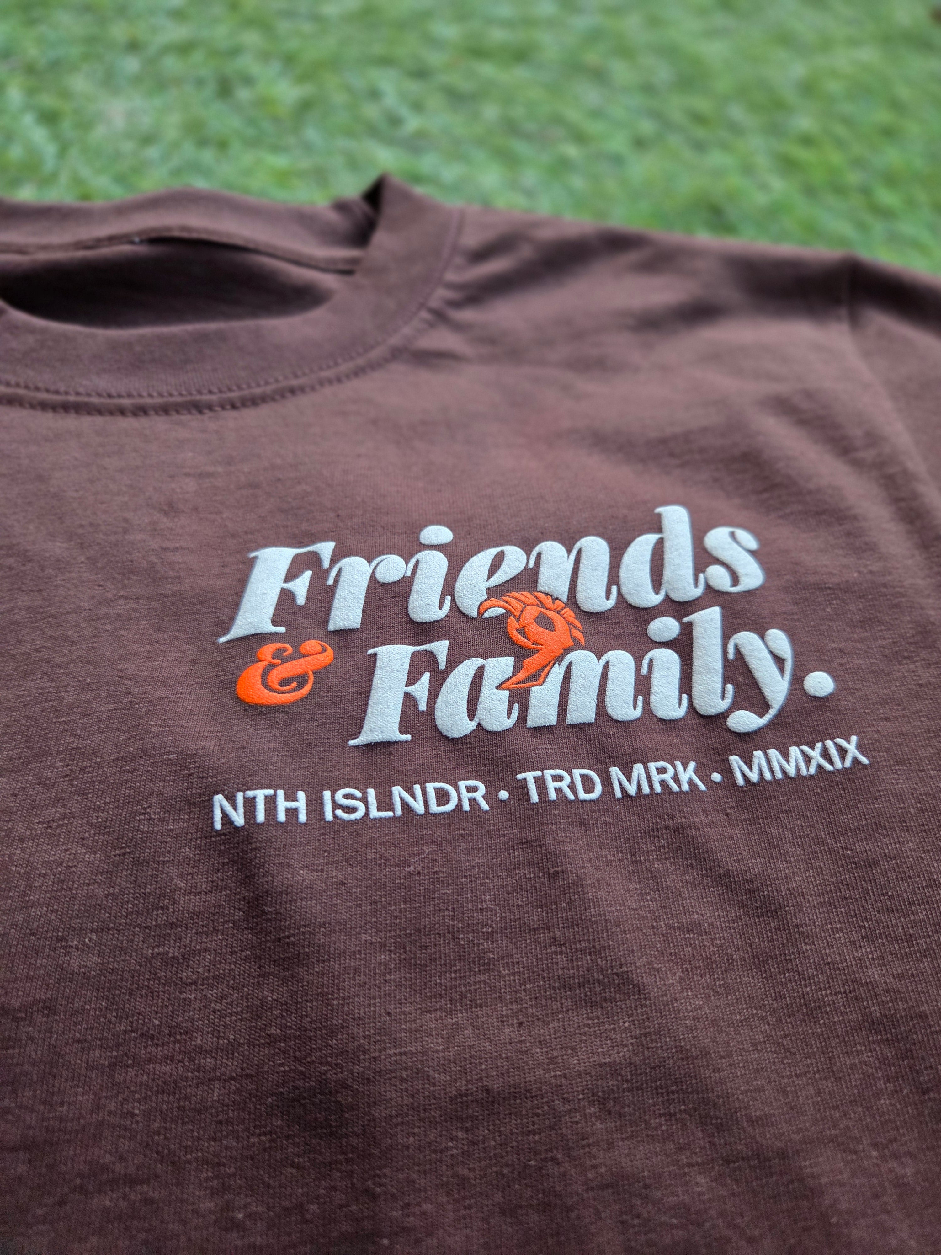 FRIENDS & FAMILY brown oversized heavyweight Tshirt