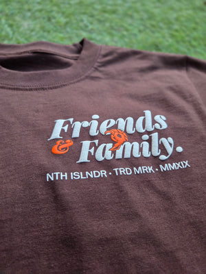 FRIENDS & FAMILY brown oversized heavyweight Tshirt