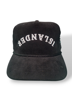 ISLANDER Corduroy rally cap (white/black) small block