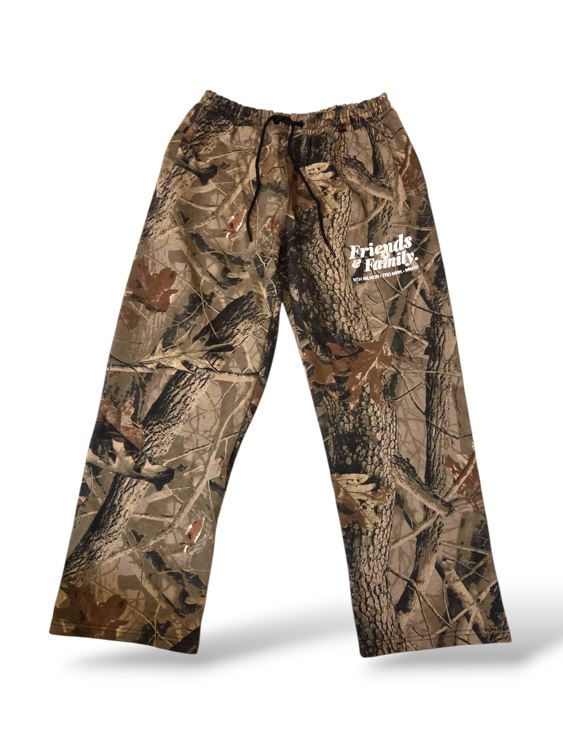 Friends & Family tree camo sweatpants