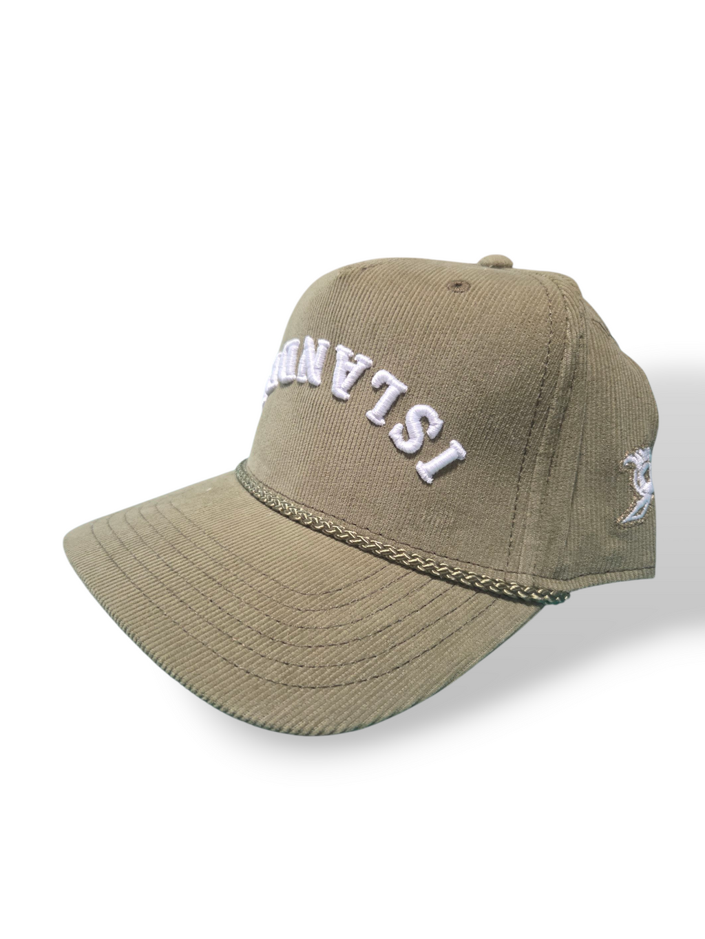 ISLANDER Corduroy rally cap (white/green) small block