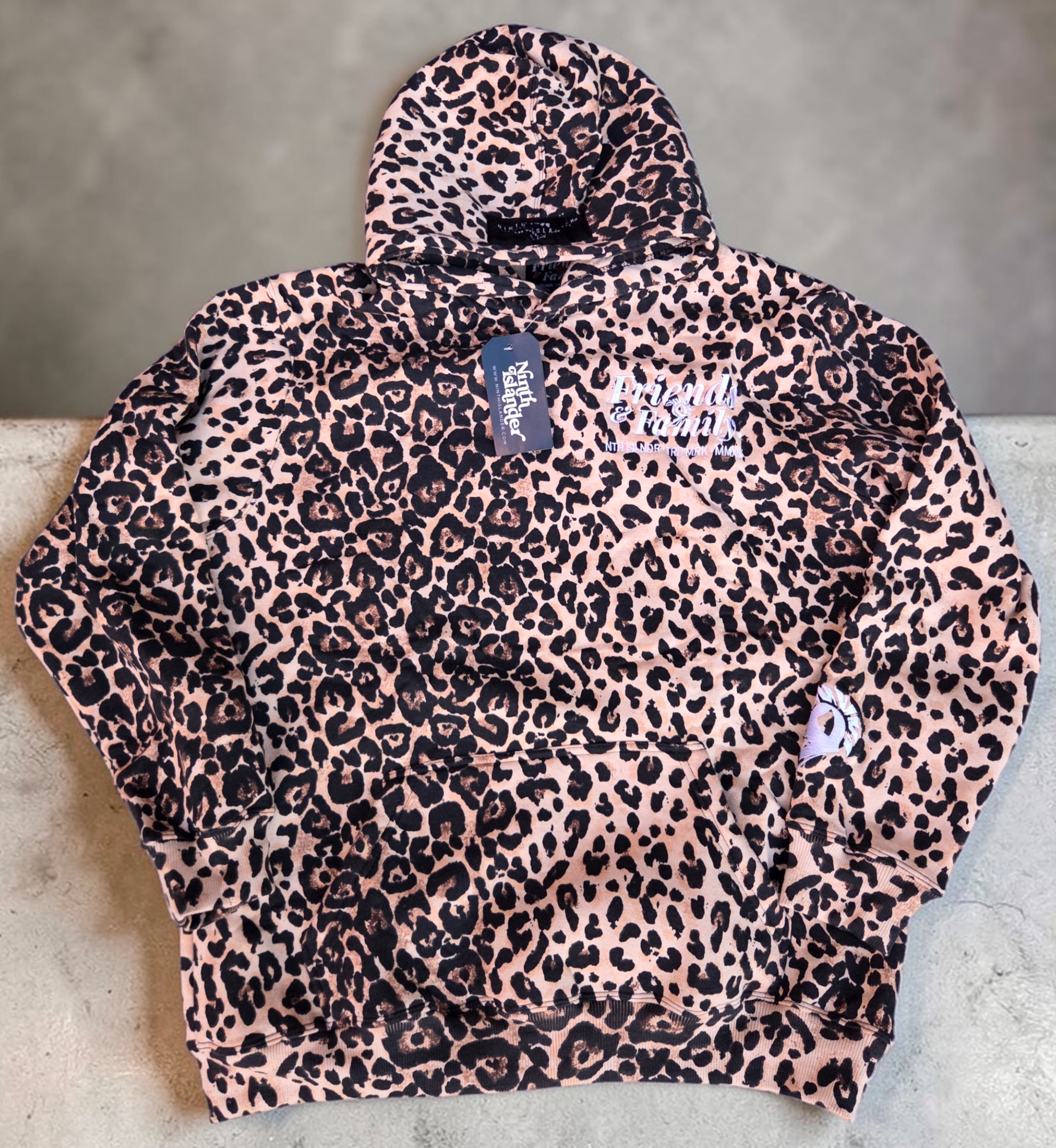 FRIENDS & FAMILY Leopard print Oversized Hoodie – Ninth Islander