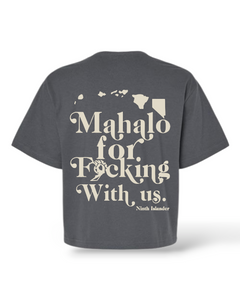 MAHALO Boxy Cut Off Tshirt   charcoal/cream