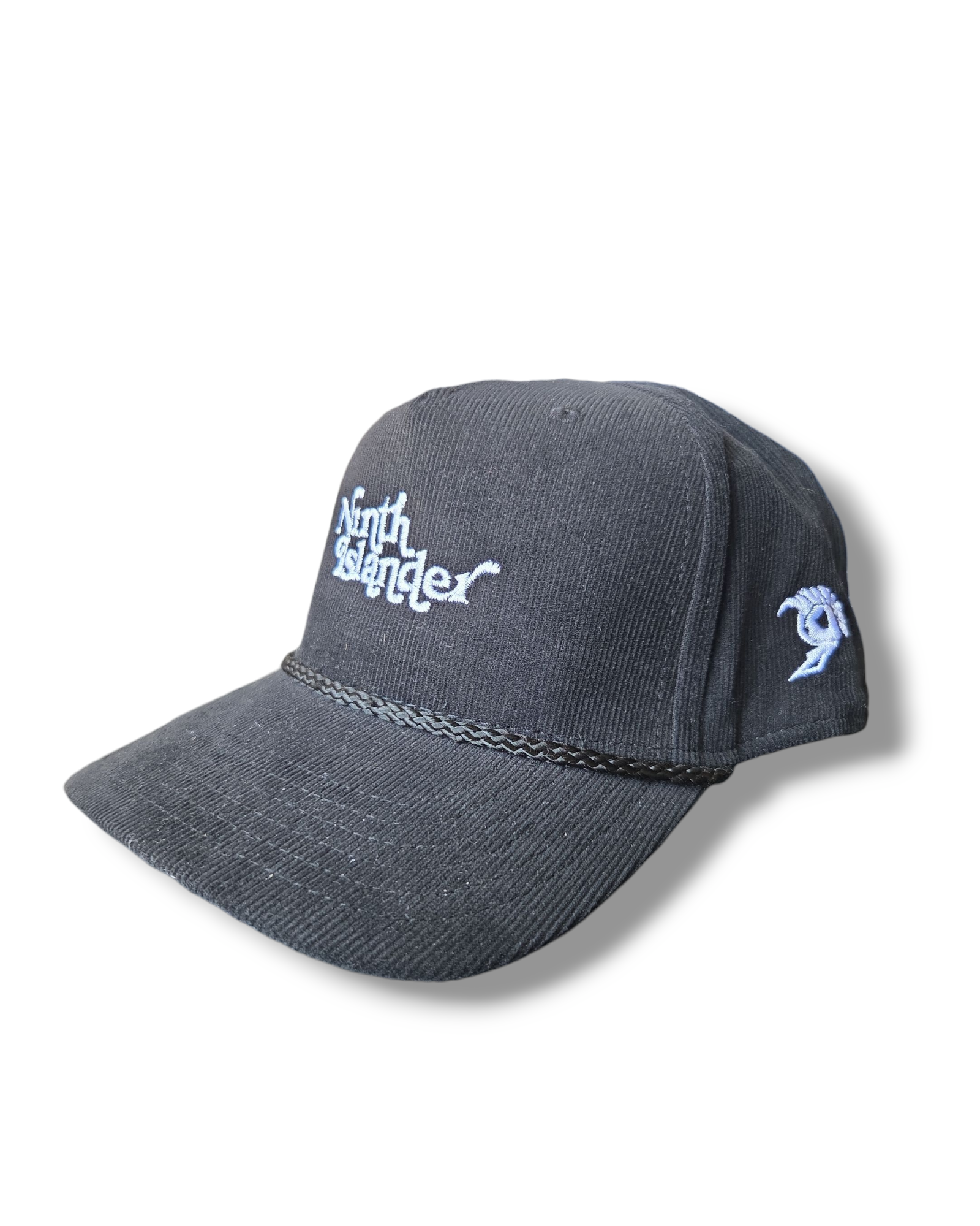 NINTH ISLANDER black corduroy snapback
