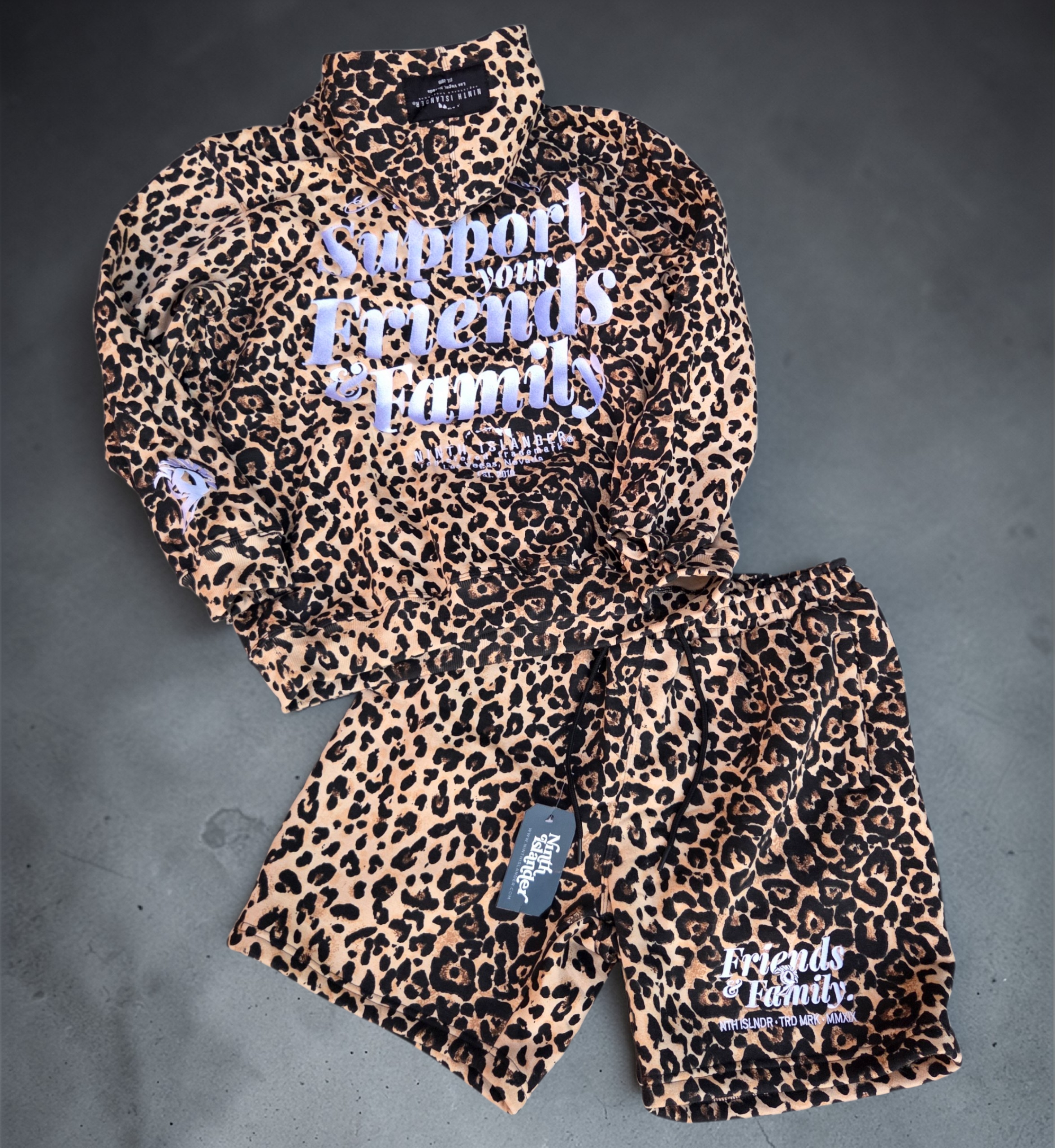 FRIENDS & FAMILY Leopard print Oversized Hoodie – Ninth Islander